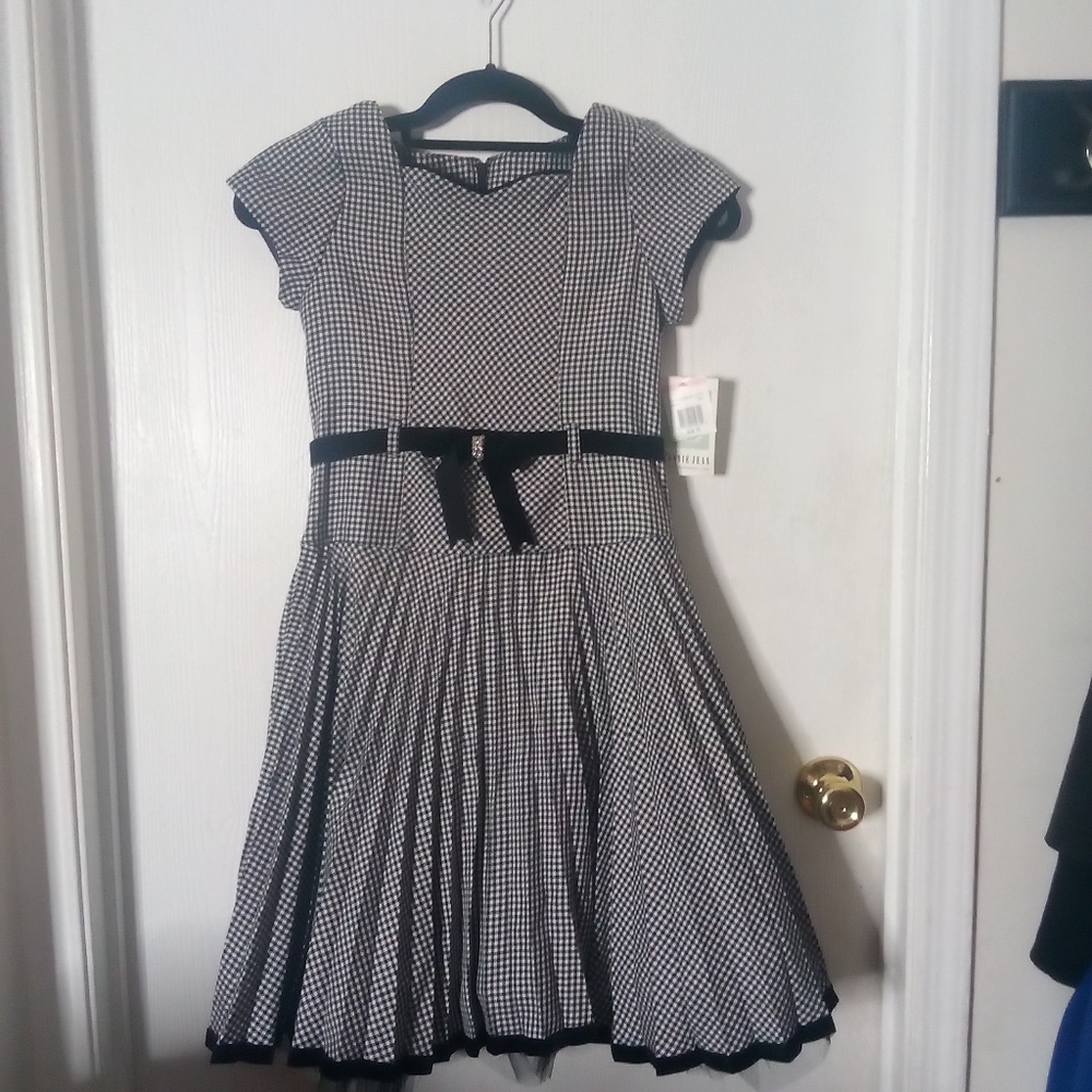 A white and black dress